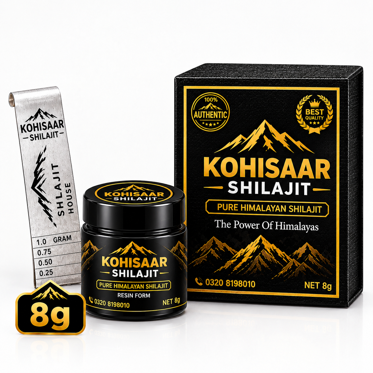 Kohisaar Pure Himalayan Shilajit Resin 8g