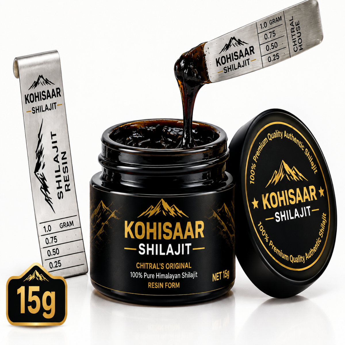 Pure Shilajit Resin 15g packaging by Kohisaar Shilajit